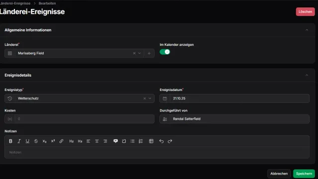 Übersicht einer Variante zum Erstellen eines neuen Datensatzes